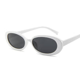 Oval Sunglasses Women Round Frame White Mens Sun Glasses Female Black Hip Hop Clear Glasses UV400