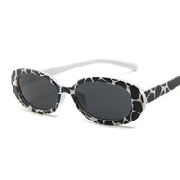 Oval Sunglasses Women Round Frame White Mens Sun Glasses Female Black Hip Hop Clear Glasses UV400