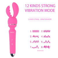 3 Head Powerful Clit Vibrators Magic Wand AV Vibrator Clitoris Stimulator for Women with Anal Vagina Massager