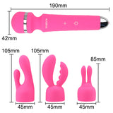 3 Head Powerful Clit Vibrators Magic Wand AV Vibrator Clitoris Stimulator for Women with Anal Vagina Massager