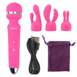 3 Head Powerful Clit Vibrators Magic Wand AV Vibrator Clitoris Stimulator for Women with Anal Vagina Massager