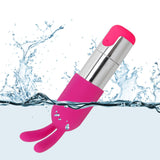 G-spot Massager 10 Speeds USB Rechargeable Strong Vibration Waterproof With Rabbit Cap Mini Bullet Vibrator for Women