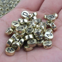 Mixed Letter Acrylic Beads Round Flat Alphabet Digital Cube Loose Spacer Beads For Jewelry Making Handmade Diy Bracelet Necklace