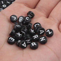 Mixed Letter Acrylic Beads Round Flat Alphabet Digital Cube Loose Spacer Beads For Jewelry Making Handmade Diy Bracelet Necklace