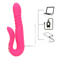 Heating Vibrator Dildo Vibrator Vaginal Massager Automatic Telescopic Wand Clitoris Stimulator for Woman