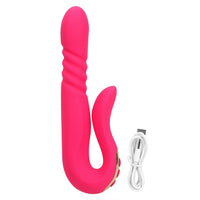 Heating Vibrator Dildo Vibrator Vaginal Massager Automatic Telescopic Wand Clitoris Stimulator for Woman