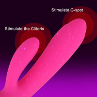 12 Speed Rabbit Dildo Heating Vibrator Clitoris Stimulator G Spot Vaginal Massager for Women Adult Product