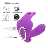 Wearable Butterfly Dildo Vibrator 10 Speed Vibrating Panties G Spot Massager Clitoris Stimulator for Women