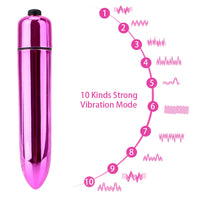 10 Speeds Mini Bullet Vibrator Dildo Vibrator Adult for Women Waterproof G-spot Clitoris Stimulator