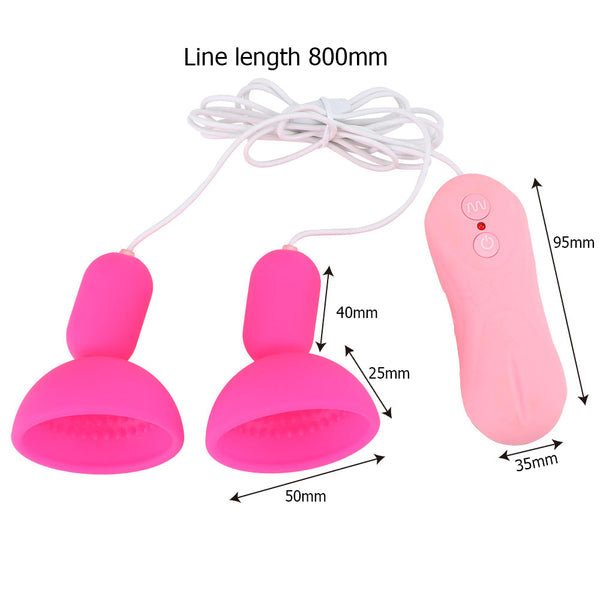 16 Frequency Suction Cup Nipple Sucker Vibrator Nipple Massager G-spot Stimulate Remote Control for Woman Breast Pump