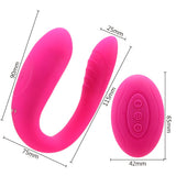 G-spot Vibrator Couple Share U Shape Bendable Sucking Vibrator for Couple Clitoris Vagina Stimulator Vibrator