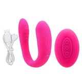 G-spot Vibrator Couple Share U Shape Bendable Sucking Vibrator for Couple Clitoris Vagina Stimulator Vibrator