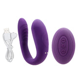 G-spot Vibrator Couple Share U Shape Bendable Sucking Vibrator for Couple Clitoris Vagina Stimulator Vibrator
