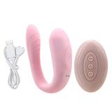 G-spot Vibrator Couple Share U Shape Bendable Sucking Vibrator for Couple Clitoris Vagina Stimulator Vibrator
