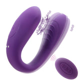 G-spot Vibrator Couple Share U Shape Bendable Sucking Vibrator for Couple Clitoris Vagina Stimulator Vibrator