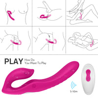 Lesbian for Couples Dildo Vibrator Penetration Strap-on Dildos Strapless Strapon Double Vibrating Anal massager