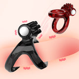OLO Couple Lover Sex Toys for Men Male Penis Ring Sexy Dual Ring  Time Delay Rings Enlargement Soft Silicone Tentacle Vibration