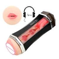 Real Pussy Vibrator Male Masturbation for Men Blowjob Pussy Sucking Sex Machine Voice Aircraft Cup Oral Vagina