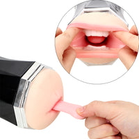 Real Pussy Vibrator Male Masturbation for Men Blowjob Pussy Sucking Sex Machine Voice Aircraft Cup Oral Vagina