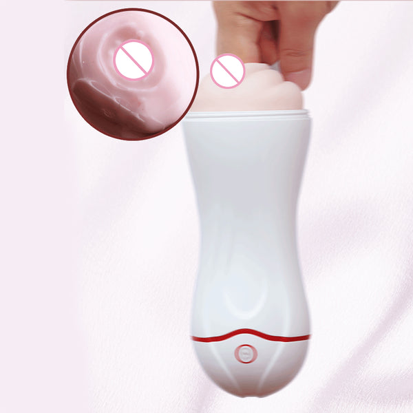 OLO Sex Toys for Men Sex Products Automatic Voice Male Masturbator Cup Sucking Vibration Soft Pussy Sex Machine Real Vagina