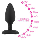 10 Frequency Prostate Massager Vibrator Electric Shock Anal Plug Vibrator for Men Women Wireless Remote Control