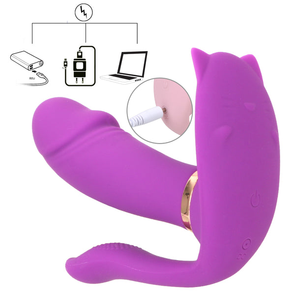 Strap On Vibrator Vibrating Panties Dual Head G Spot Anal Plug for Women 9 Mode Clitoris Stimulator Wearable