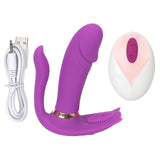 Strap On Vibrator Vibrating Panties Dual Head G Spot Anal Plug for Women 9 Mode Clitoris Stimulator Wearable