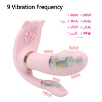 Strap On Vibrator Vibrating Panties Dual Head G Spot Anal Plug for Women 9 Mode Clitoris Stimulator Wearable