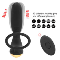 10 Modes Anal Plug Silicone G-spot for Couples Butt Vibrator Prostate Massager Men Masturbator