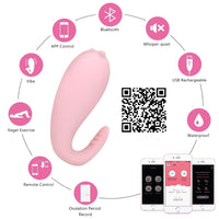 8 Frequency Silicone Vibrator Wireless Remote control APP Bluetooth Connect Monster Pub Vibrator for Women