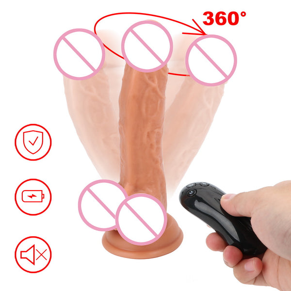 Vibrator Realistic Penis for Women Sturdy Suction Cup Rotate Vibrating Dildo 12 Speed Super Thick Huge Dildo