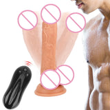 Vibrator Realistic Penis for Women Sturdy Suction Cup Rotate Vibrating Dildo 12 Speed Super Thick Huge Dildo