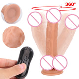 Vibrator Realistic Penis for Women Sturdy Suction Cup Rotate Vibrating Dildo 12 Speed Super Thick Huge Dildo