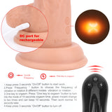 Vibrator Realistic Penis for Women Sturdy Suction Cup Rotate Vibrating Dildo 12 Speed Super Thick Huge Dildo