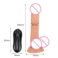 Vibrator Realistic Penis for Women Sturdy Suction Cup Rotate Vibrating Dildo 12 Speed Super Thick Huge Dildo