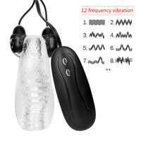 Glans Penis Massage Time Delay Trainer Penis Vibrator Cock Ring 12 Speed Male Masturbator for Men