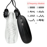 Glans Penis Massage Time Delay Trainer Penis Vibrator Cock Ring 12 Speed Male Masturbator for Men