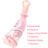 Sex Oral Licking Nipple Sucker G Spot Massager Tongue Licking Clitoris Sucking Vibrators for Women Thrusting Dildo