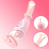 Sex Oral Licking Nipple Sucker G Spot Massager Tongue Licking Clitoris Sucking Vibrators for Women Thrusting Dildo