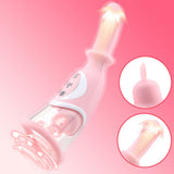 Sex Oral Licking Nipple Sucker G Spot Massager Tongue Licking Clitoris Sucking Vibrators for Women Thrusting Dildo