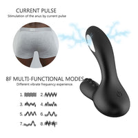 Anal Butt Plug Perineum Stimulator 8 Speeds Anal Dildo Vibrator Electric Shock Prostate Massager for Men Women Gay