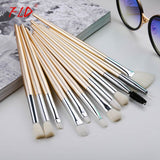 12pcs Makeup Brushes Set Professional Eye Shadow Eyeliner Eyelash Eyebrow Mascara Make Up Brush Set Tools Kit