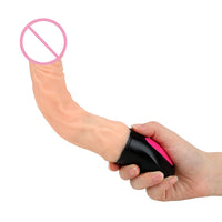 12 Mode Heating Flexible Soft Silicone Realistic Dildo Vibrator Vagina Massager Bendable for Woman