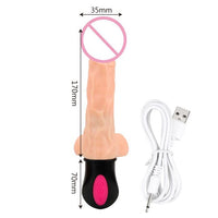 12 Mode Heating Flexible Soft Silicone Realistic Dildo Vibrator Vagina Massager Bendable for Woman