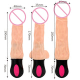 12 Mode Heating Flexible Soft Silicone Realistic Dildo Vibrator Vagina Massager Bendable for Woman