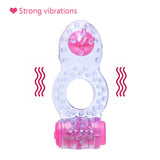 Vibrator Penis Ring Silicone Cock Ring Clitoris Stimulator Penis Extender for Men Dual Pleasure Adults Products