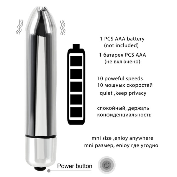 Stainless Steel Anal Plug Bullet Vibrators Masturbation for Men Butt Plug Vibrators Prostate Massager