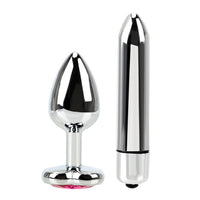 Stainless Steel Anal Plug Bullet Vibrators Masturbation for Men Butt Plug Vibrators Prostate Massager