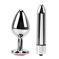 Stainless Steel Anal Plug Bullet Vibrators Masturbation for Men Butt Plug Vibrators Prostate Massager