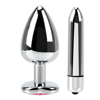 Stainless Steel Anal Plug Bullet Vibrators Masturbation for Men Butt Plug Vibrators Prostate Massager